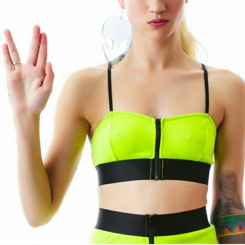 LIP SERVICE NEON PONTI BRALETTE